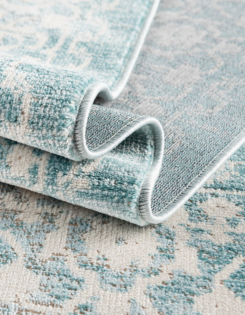 Rustic Charm Revival Collection Area Rug - Farmstead Rectangle Light Blue lifestyle 45