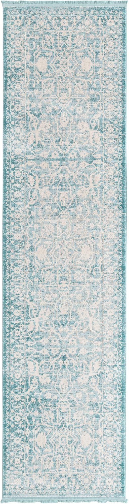 Rustic Charm Revival Collection Area Rug - Farmstead Runner Light Blue lifestyle 23