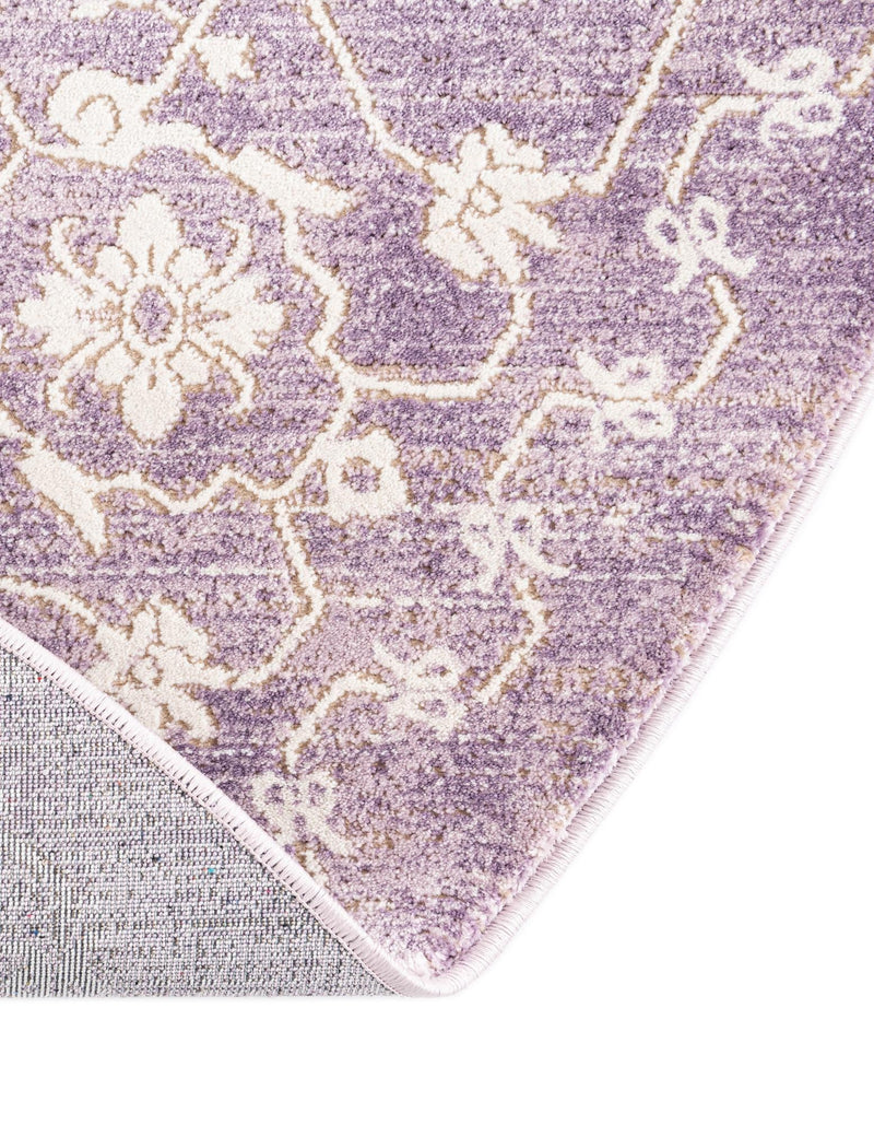 Rustic Charm Revival Collection Area Rug - Farmstead Round Purple lifestyle 106