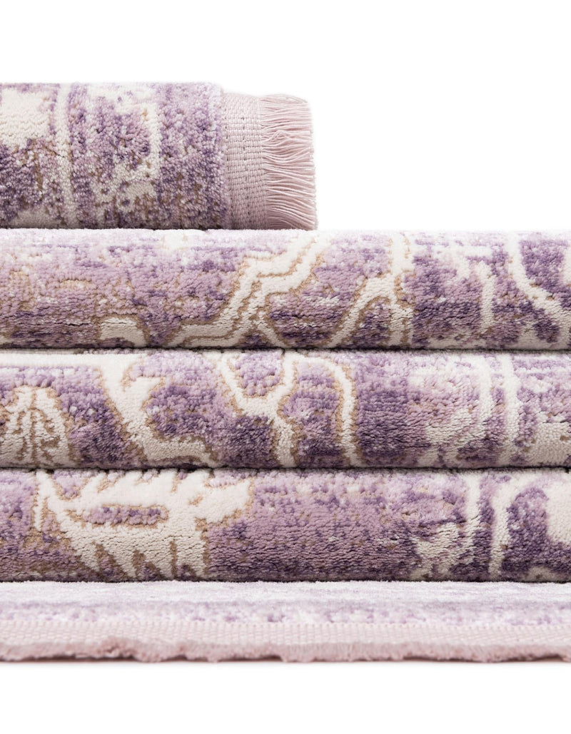 Rustic Charm Revival Collection Area Rug - Farmstead Rectangle Purple lifestyle 40