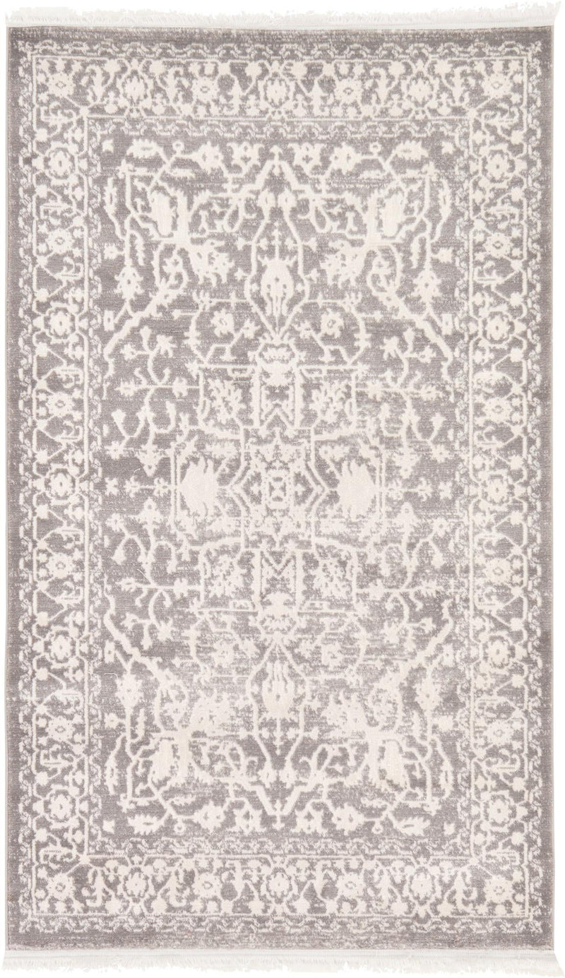 Rustic Charm Revival Collection Area Rug - Farmstead Rectangle Light Gray Main