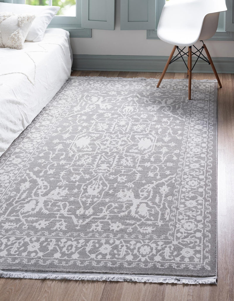 Rustic Charm Revival Collection Area Rug - Farmstead Rectangle Light Gray lifestyle 3