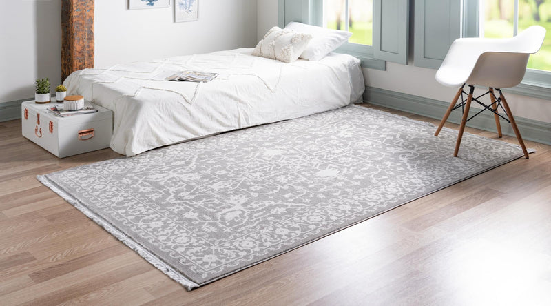 Rustic Charm Revival Collection Area Rug - Farmstead Rectangle Light Gray lifestyle 5