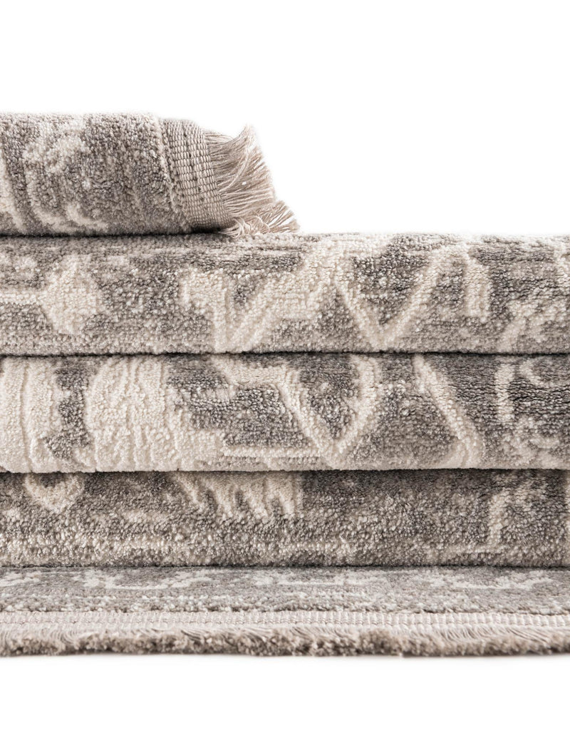Rustic Charm Revival Collection Area Rug - Farmstead Rectangle Light Gray lifestyle 48