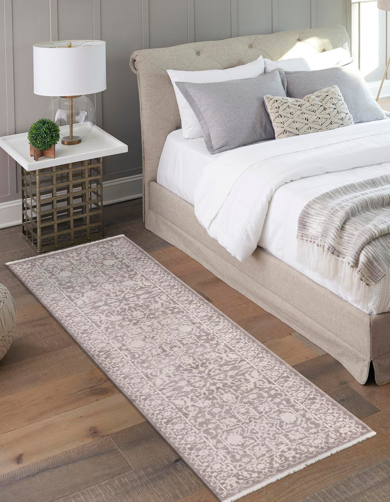 Rustic Charm Revival Collection Area Rug - Farmstead Runner Light Gray lifestyle 64