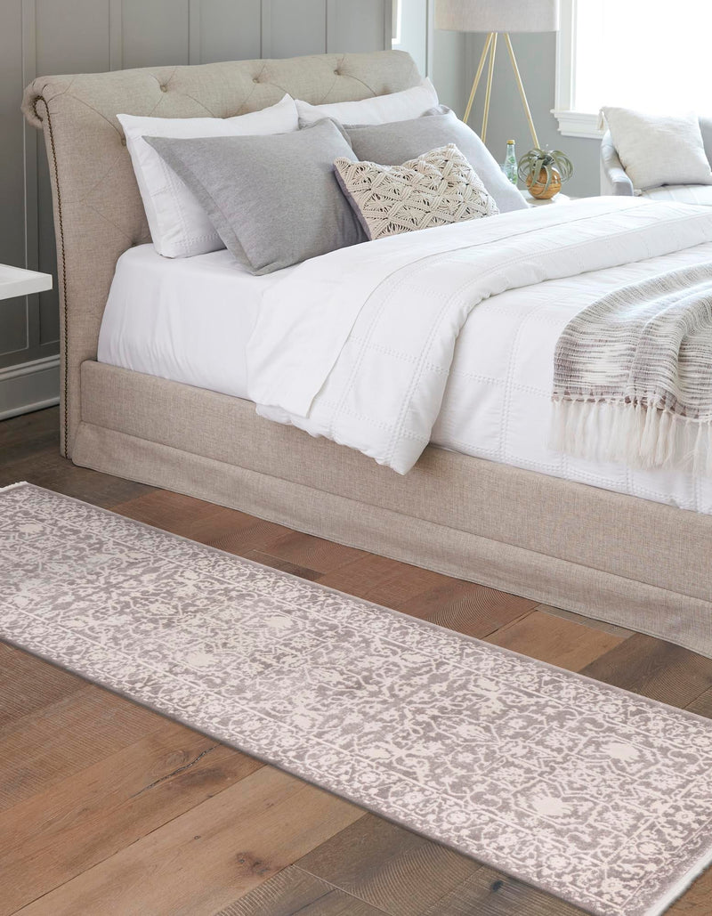Rustic Charm Revival Collection Area Rug - Farmstead Runner Light Gray lifestyle 82