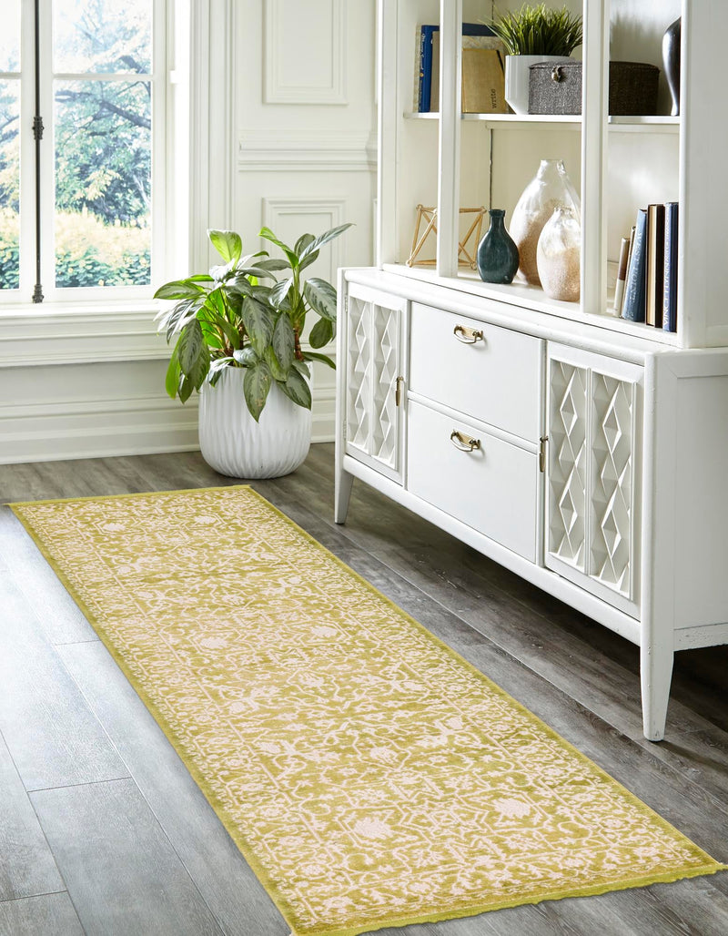 Rustic Charm Revival Collection Area Rug - Farmstead Runner Light Green lifestyle 65