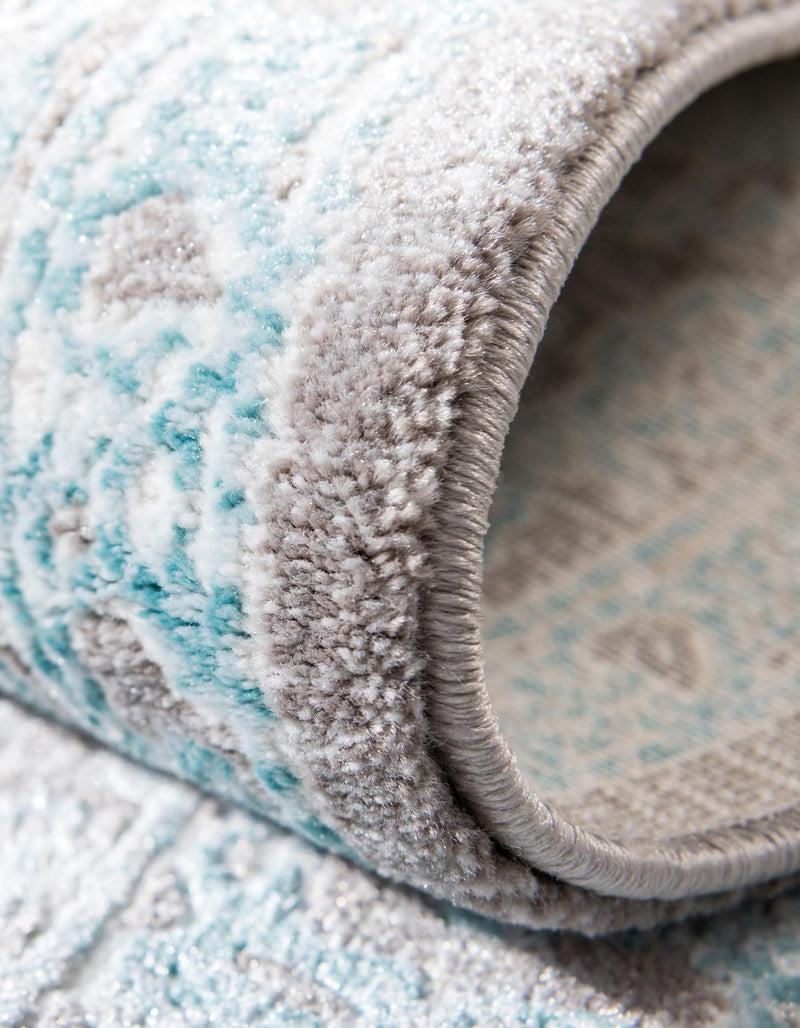 Rustic Charm Revival Collection Area Rug - Pastoral Rectangle Light Blue lifestyle 9