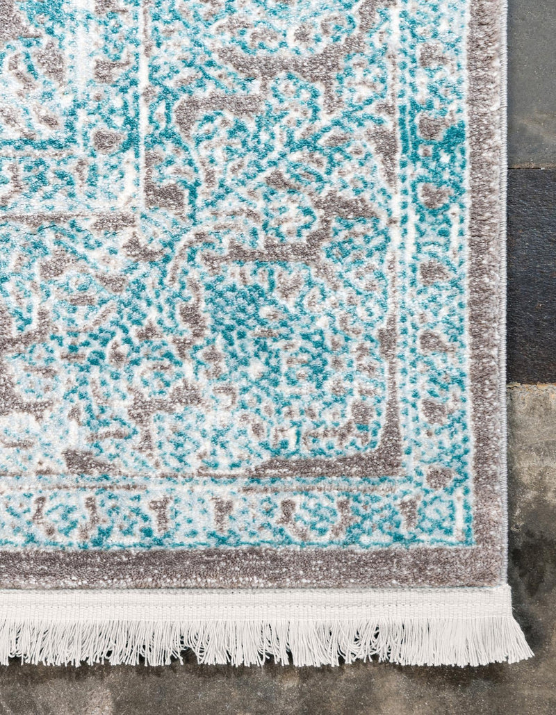 Rustic Charm Revival Collection Area Rug - Pastoral Rectangle Light Blue lifestyle 11