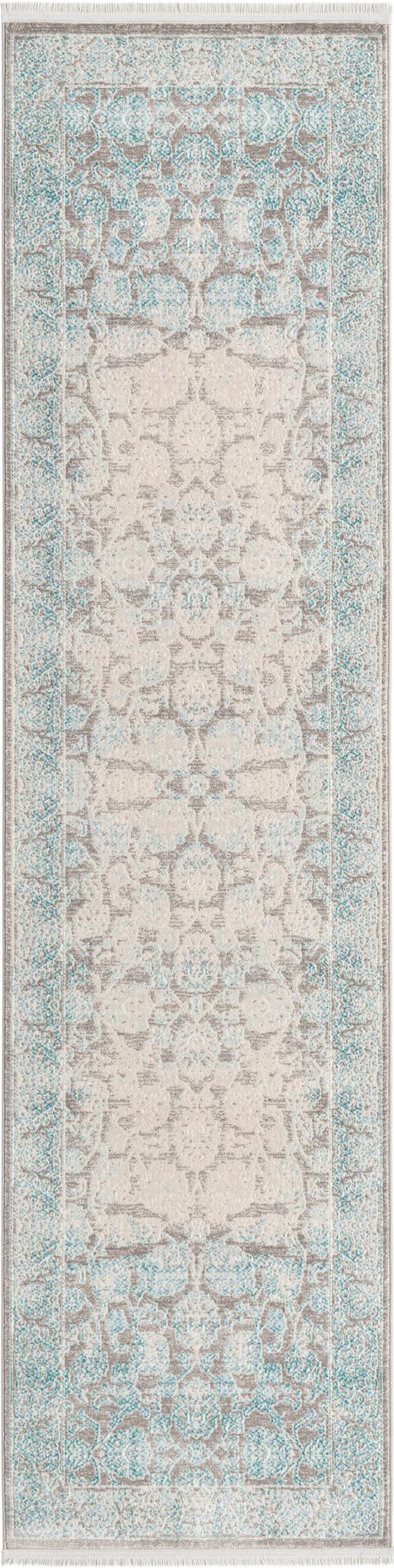 Rustic Charm Revival Collection Area Rug - Pastoral Runner Light Blue lifestyle 15