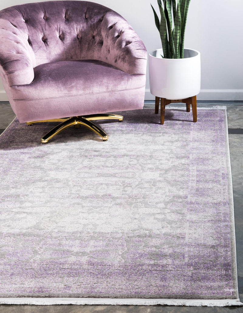 Rustic Charm Revival Collection Area Rug - Pastoral Rectangle Lilac lifestyle 5
