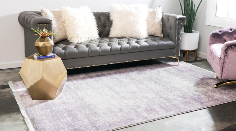 Rustic Charm Revival Collection Area Rug - Pastoral Rectangle Lilac lifestyle 9