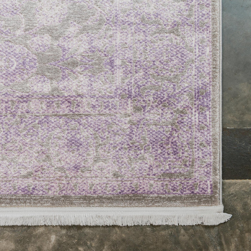 Rustic Charm Revival Collection Area Rug - Pastoral Runner Lilac lifestyle 86