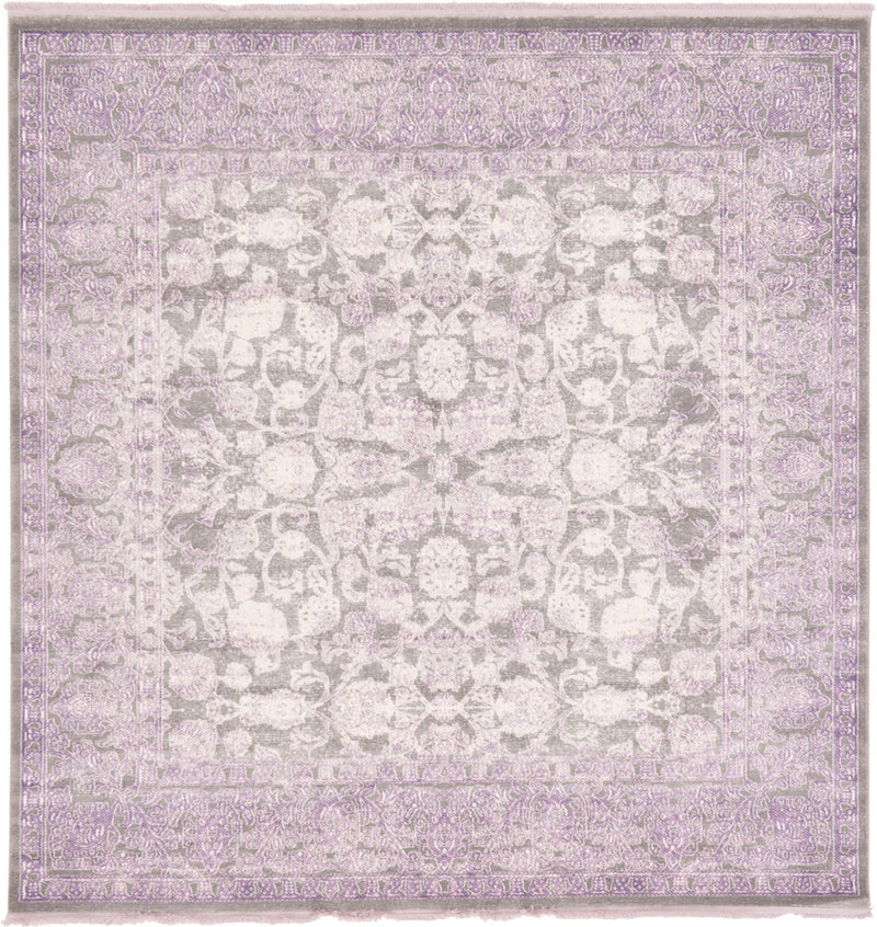 Rustic Charm Revival Collection Area Rug - Pastoral Square Lilac lifestyle 20