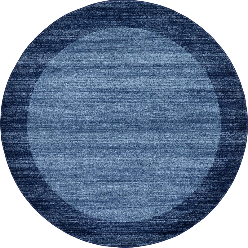 Studio Haven Collection Area Rug - Conservatory (Navy Blue) Round Navy Blue lifestyle 17