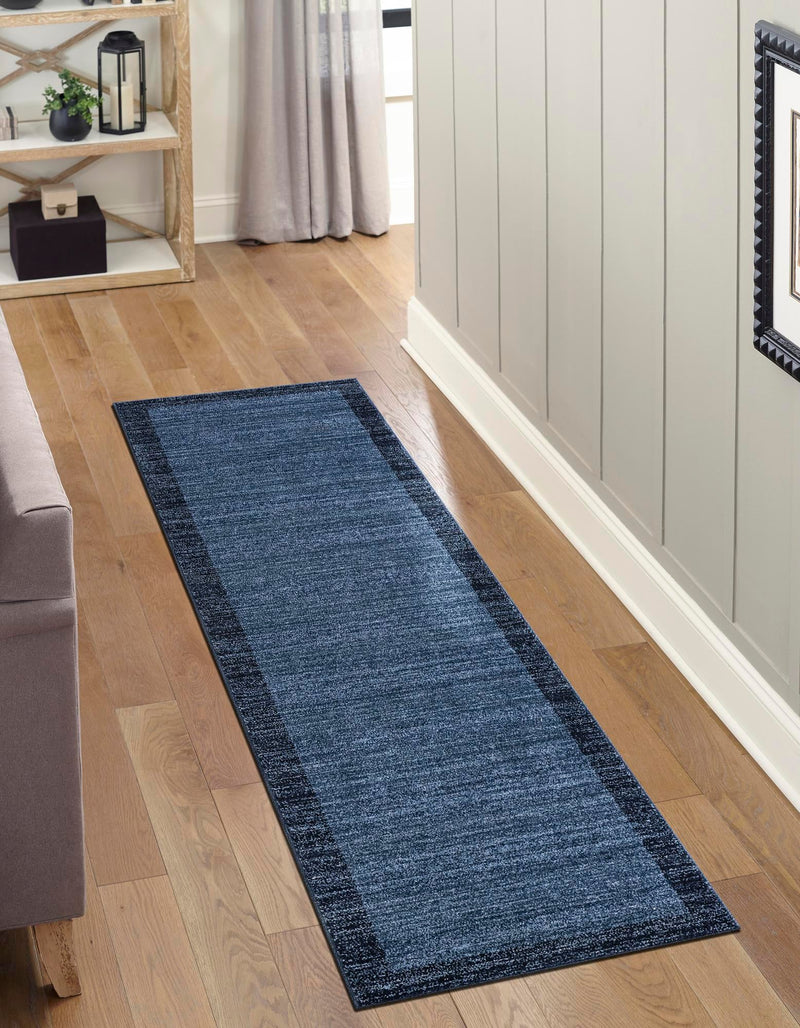 Studio Haven Collection Area Rug - Conservatory (Navy Blue) Runner Navy Blue lifestyle 21