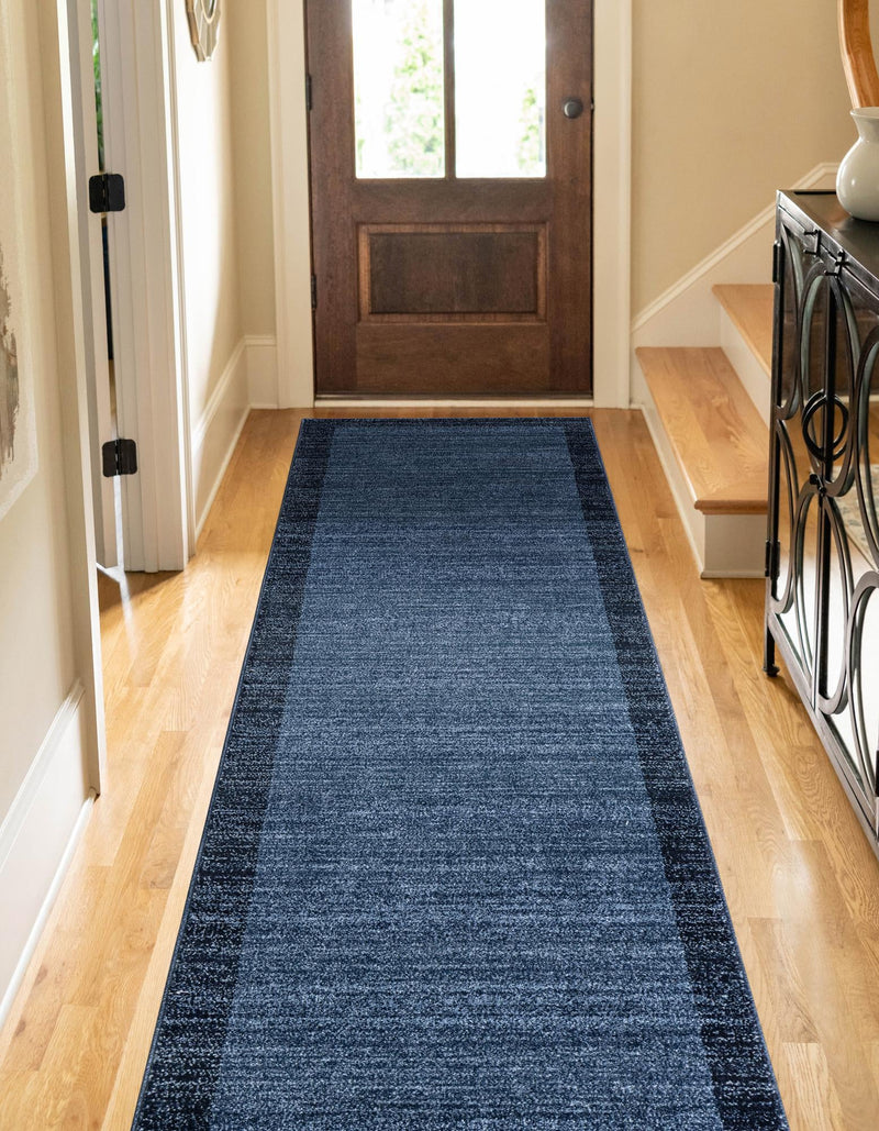 Studio Haven Collection Area Rug - Conservatory (Navy Blue) Runner Navy Blue lifestyle 39