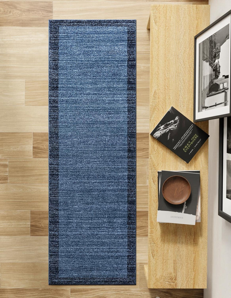 Studio Haven Collection Area Rug - Conservatory (Navy Blue) Runner Navy Blue lifestyle 48
