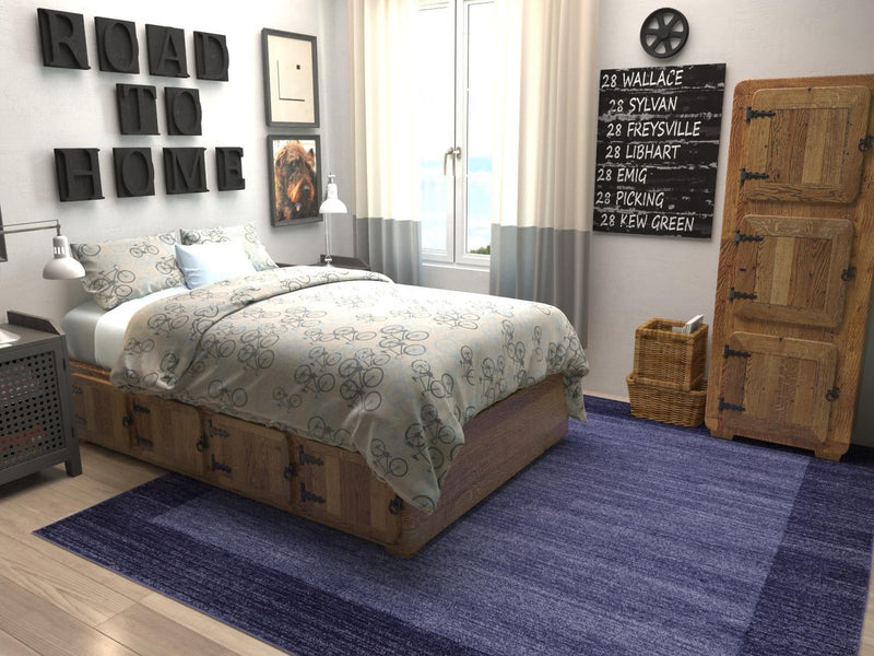 Studio Haven Collection Area Rug - Conservatory (Navy Blue) Square Navy Blue lifestyle 23
