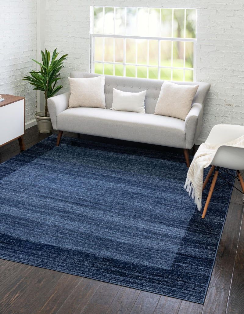 Studio Haven Collection Area Rug - Conservatory (Navy Blue) Square Navy Blue lifestyle 22