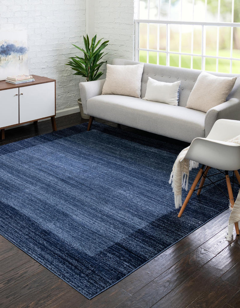 Studio Haven Collection Area Rug - Conservatory (Navy Blue) Square Navy Blue lifestyle 26