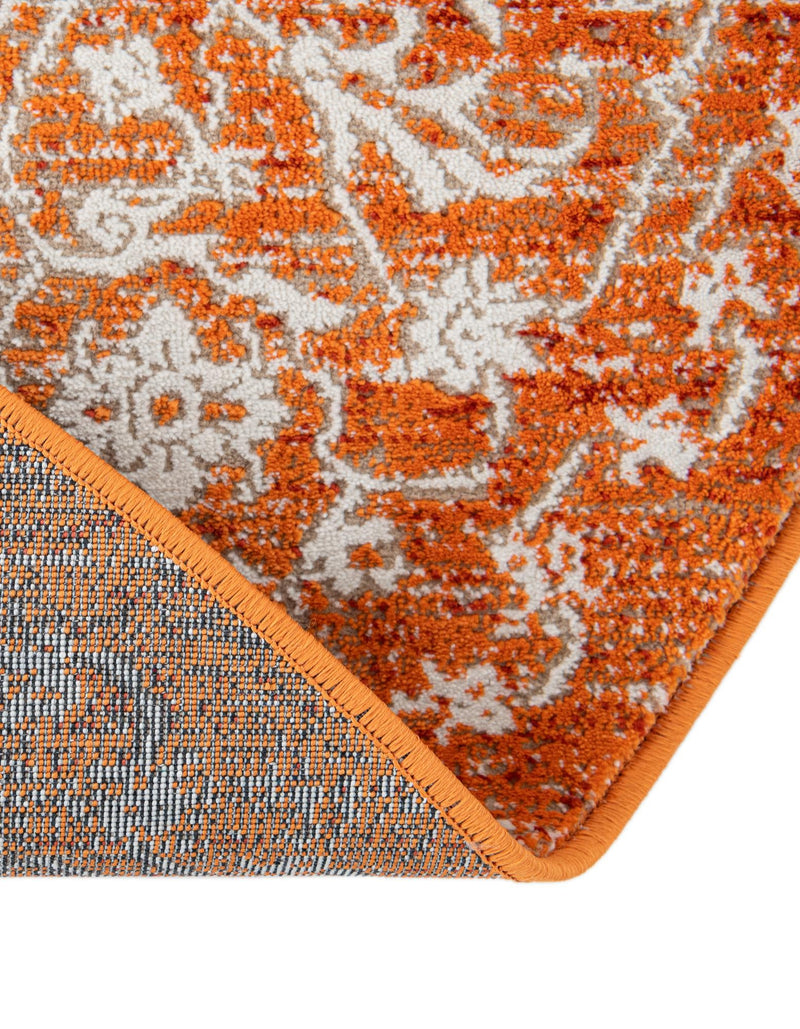 Rustic Charm Revival Collection Area Rug - Farmstead Round Terracotta lifestyle 104