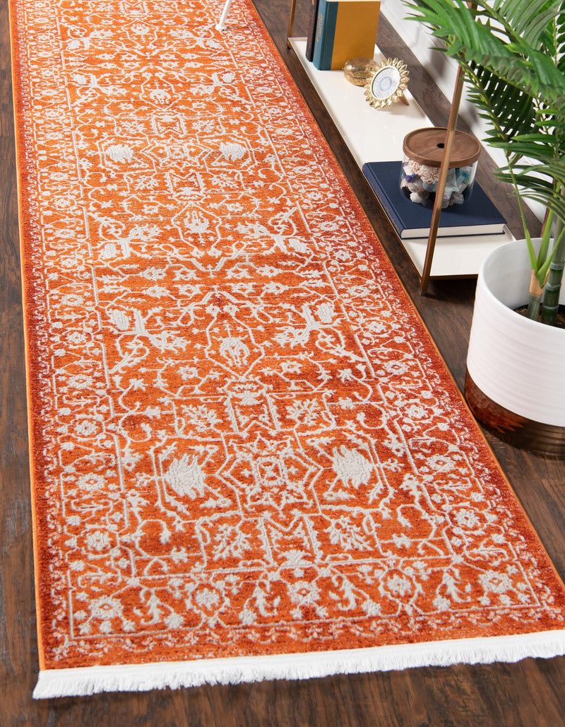 Rustic Charm Revival Collection Area Rug - Farmstead Runner Terracotta lifestyle 67