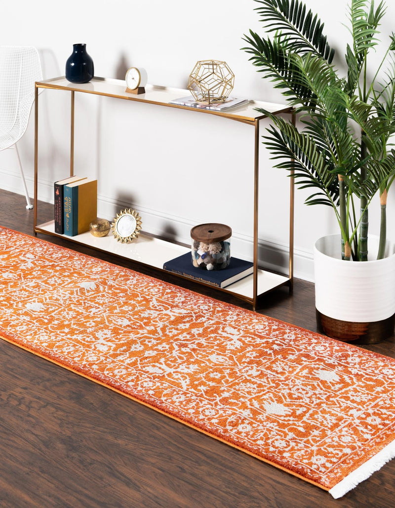 Rustic Charm Revival Collection Area Rug - Farmstead Runner Terracotta lifestyle 85