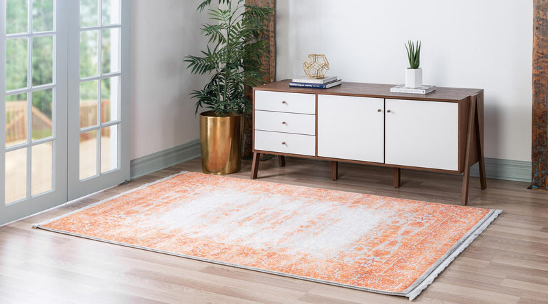 Rustic Charm Revival Collection Area Rug - Pastoral Rectangle Terracotta lifestyle 10