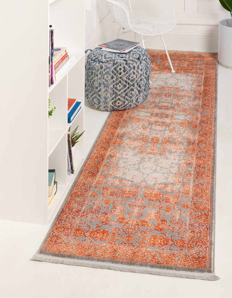Rustic Charm Revival Collection Area Rug - Pastoral Runner Terracotta lifestyle 49