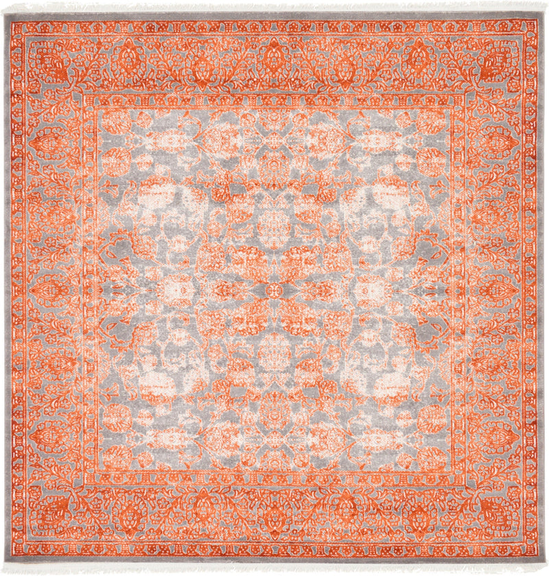 Rustic Charm Revival Collection Area Rug - Pastoral Square Terracotta lifestyle 18