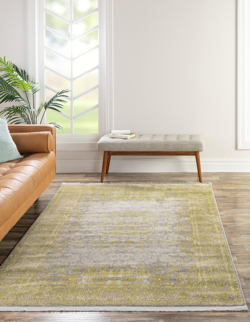 Rustic Charm Revival Collection Area Rug - Pastoral Rectangle Light Green lifestyle 4