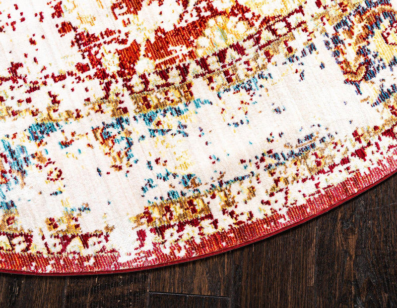 Lagoon Luxe Collection Area Rug - Sanddune Round Red lifestyle 29