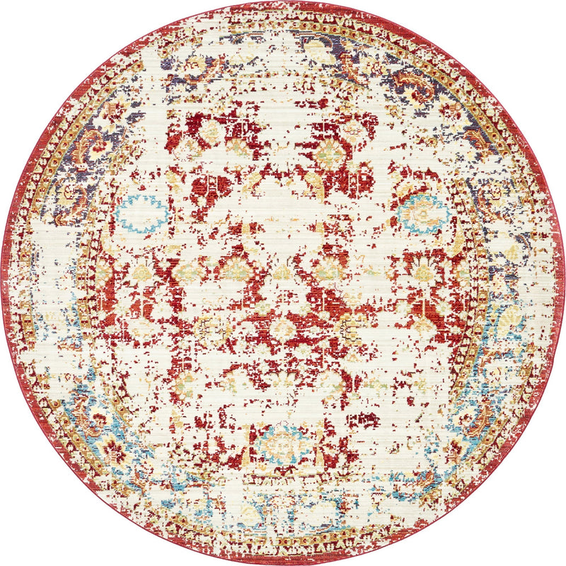 Lagoon Luxe Collection Area Rug - Sanddune Round Red lifestyle 12