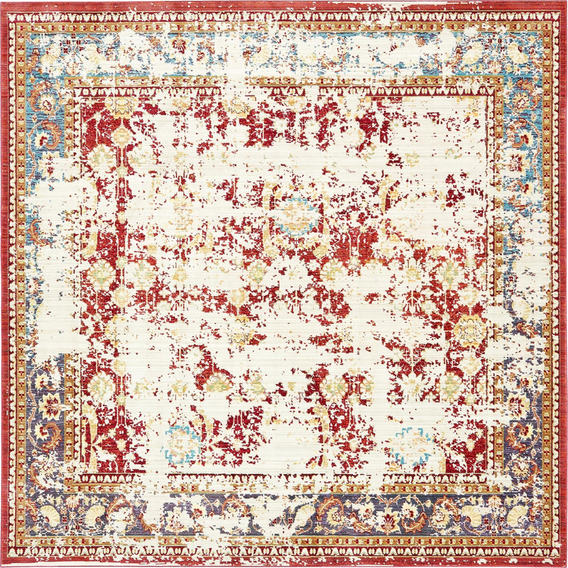 Lagoon Luxe Collection Area Rug - Sanddune Square Red lifestyle 13
