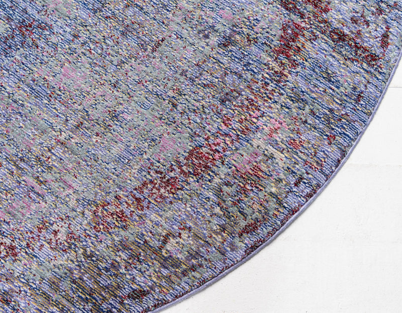 Lagoon Luxe Collection Area Rug - Seaweed Round Violet lifestyle 24