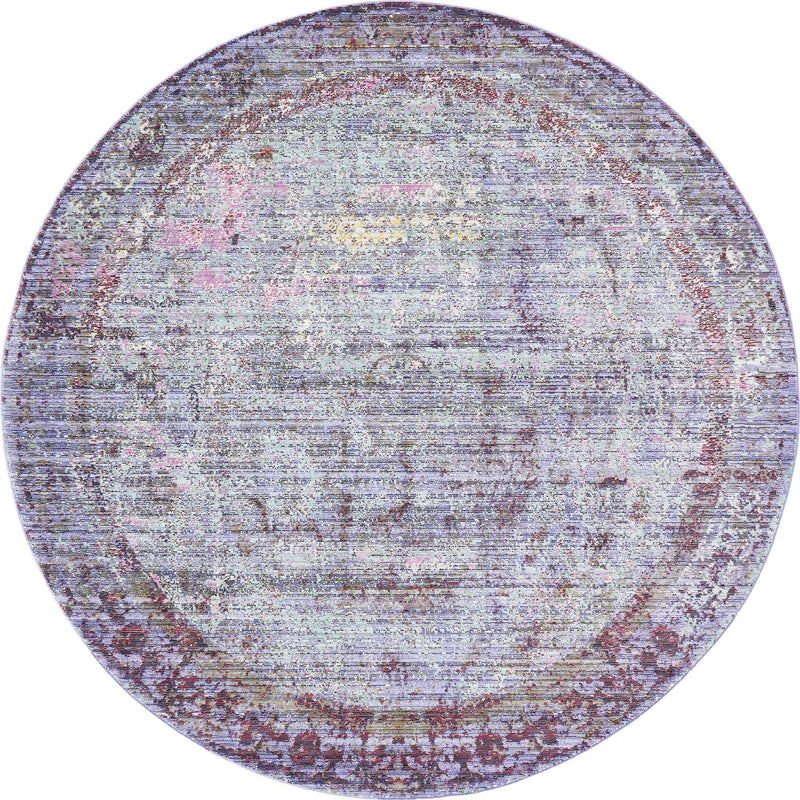 Lagoon Luxe Collection Area Rug - Seaweed Round Violet lifestyle 4