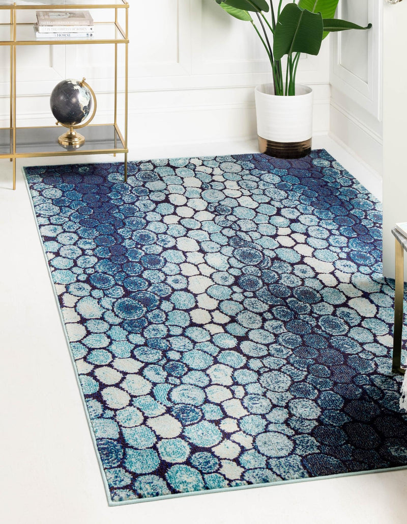 Marrakesh Elegance Collection Area Rug - Selouane Rectangle Blue lifestyle 2