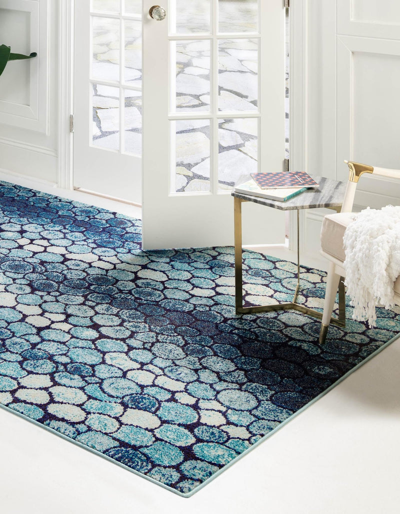 Marrakesh Elegance Collection Area Rug - Selouane Rectangle Blue lifestyle 3