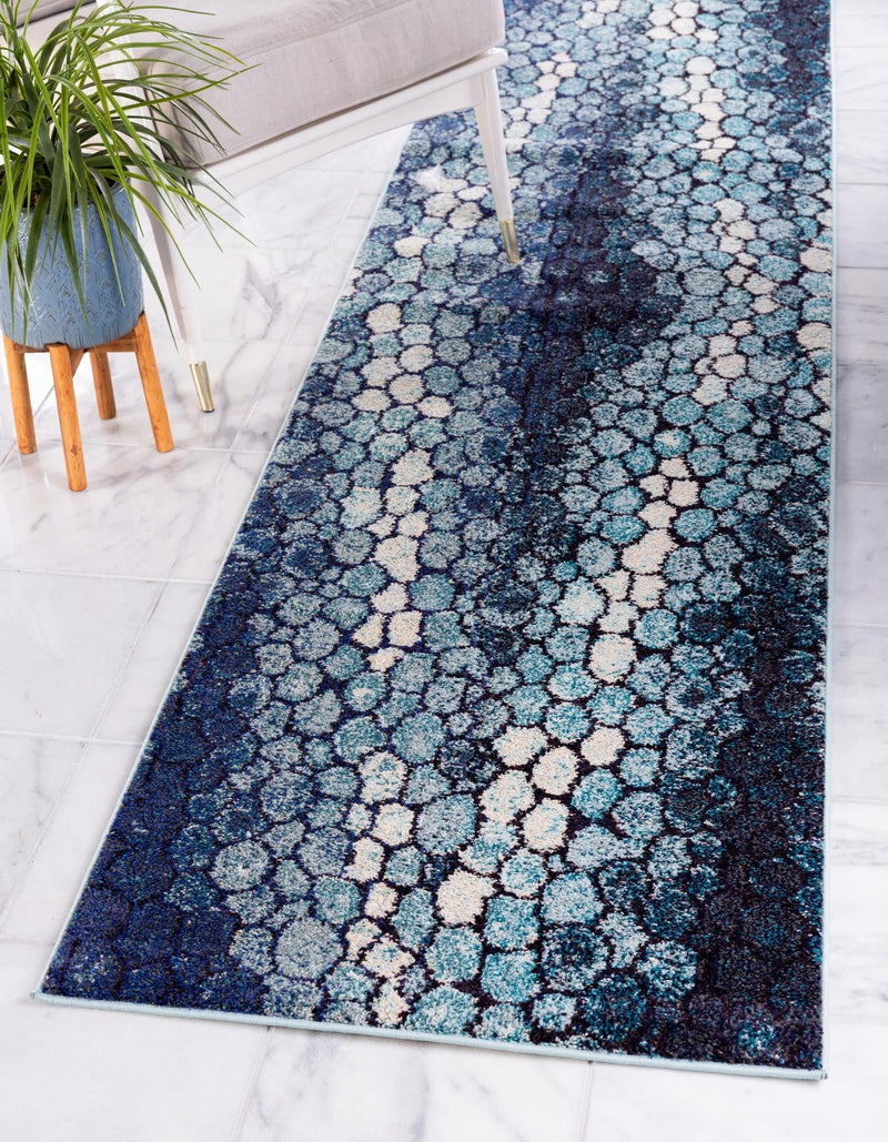 Marrakesh Elegance Collection Area Rug - Selouane Runner Blue lifestyle 13