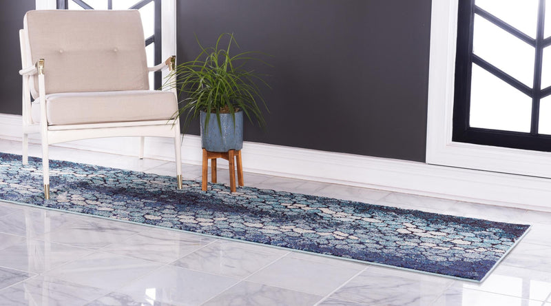 Marrakesh Elegance Collection Area Rug - Selouane Runner Blue lifestyle 15