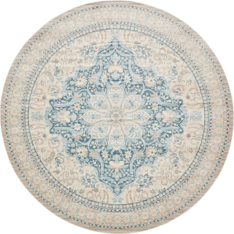Heritage Retreat Collection Area Rug - Pavilion Round Beige lifestyle 11