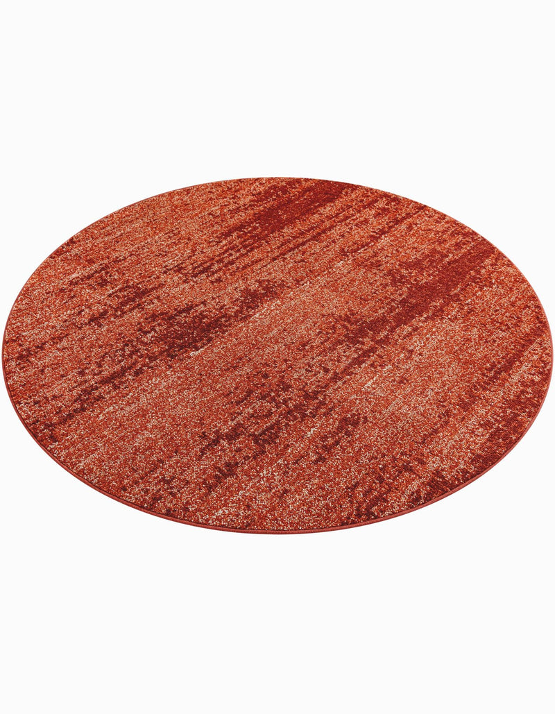 Studio Haven Collection Area Rug - Gallery (Terracotta) Round Terracotta lifestyle 44