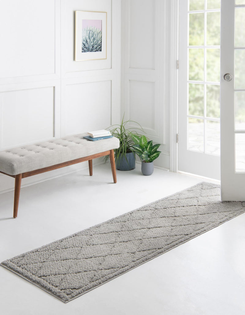 Trellis Haven Collection Area Rug - Havenwood Runner Gray lifestyle 82