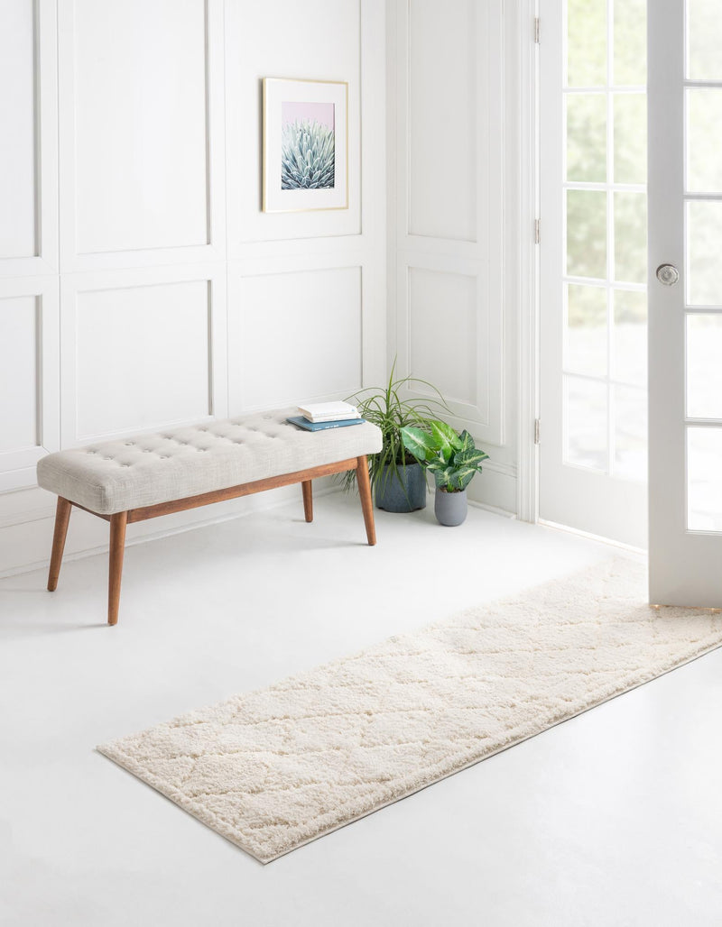 Trellis Haven Collection Area Rug - Havenwood Runner Ivory lifestyle 115