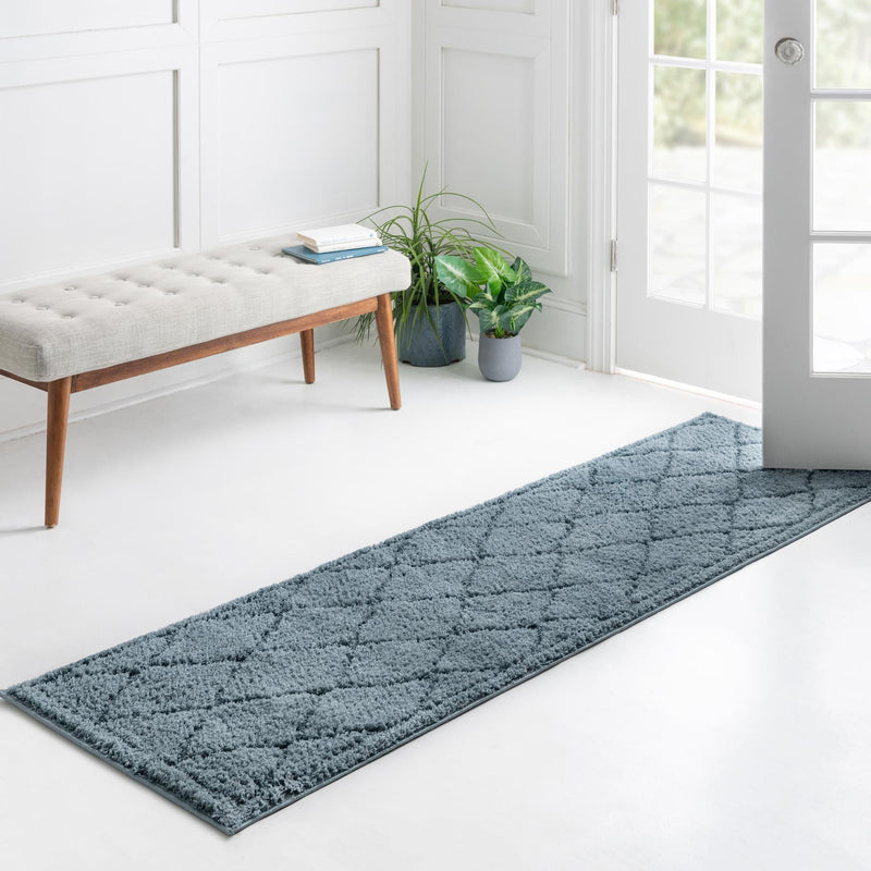 Trellis Haven Collection Area Rug - Havenwood Runner Light Blue lifestyle 127