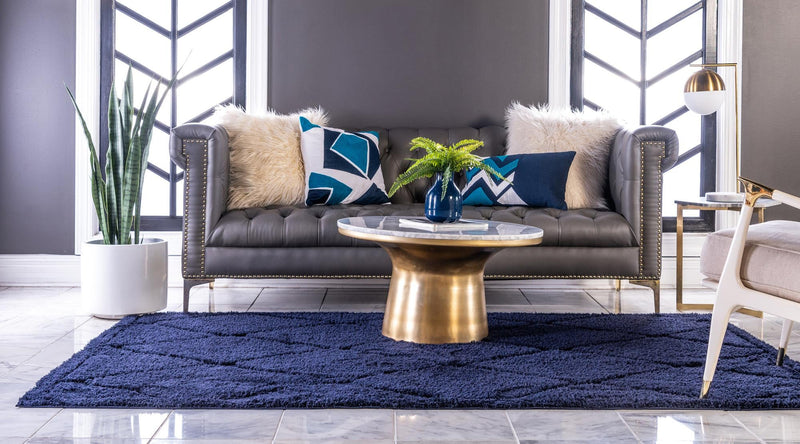 Trellis Haven Collection Area Rug - Havenwood Rectangle Navy Blue lifestyle 15