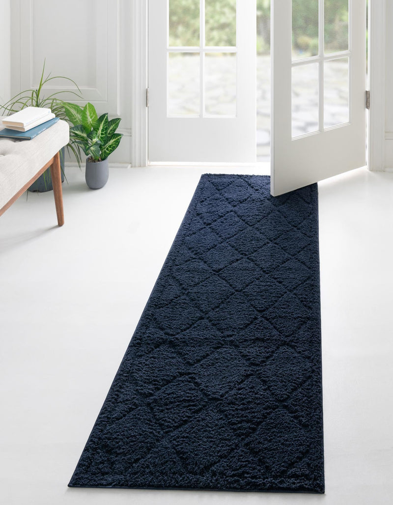 Trellis Haven Collection Area Rug - Havenwood Runner Navy Blue lifestyle 78