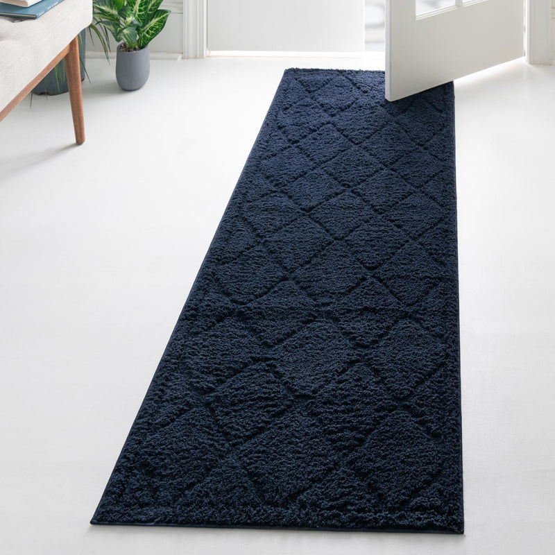 Trellis Haven Collection Area Rug - Havenwood Runner Navy Blue lifestyle 122