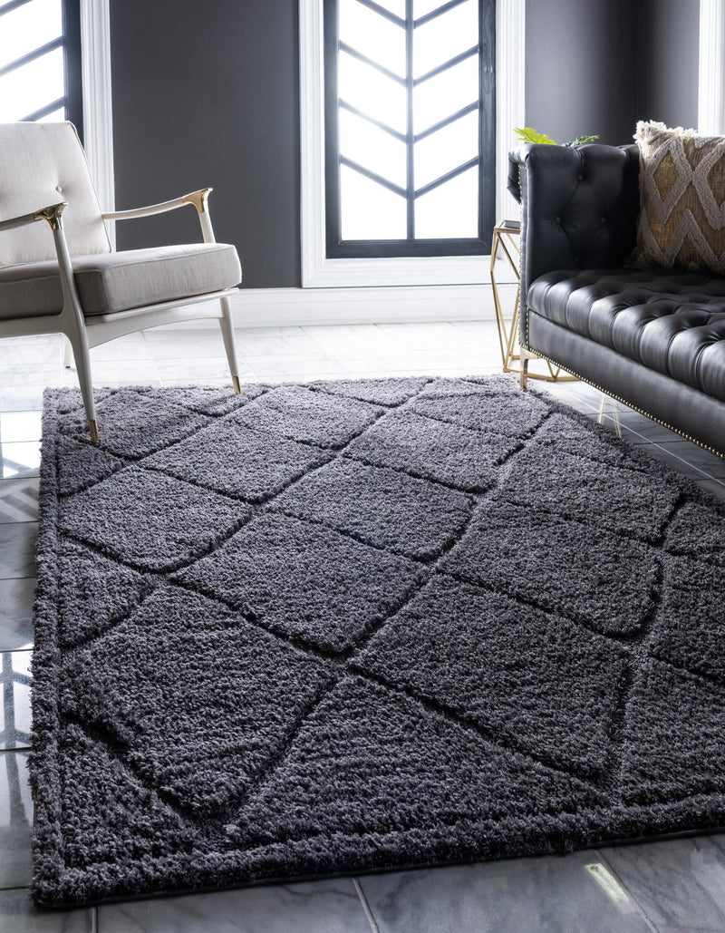 Trellis Haven Collection Area Rug - Havenwood Rectangle Dark Gray lifestyle 6